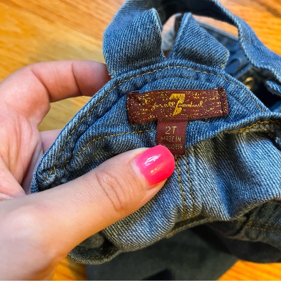 7 for all mankind blue denim jumper size 2T - Picture 3 of 3